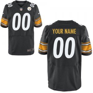 Nike Pittsburgh Steelers Customized Elite Team Color Black Nike NFL Jerseys Cheap