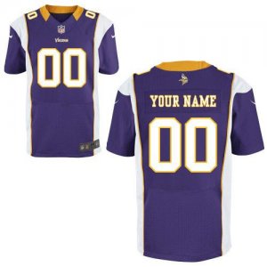 Nike Minnesota Vikings Customized Elite Team Color Purple Nike NFL Jerseys Cheap