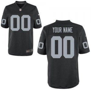 Nike Oakland Raiders Customized Elite Team Color Black Nike NFL Jerseys Cheap