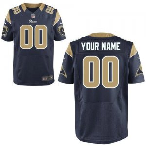 Nike St. Louis Rams Customized Elite Team Color Blue Nike NFL Jerseys Cheap