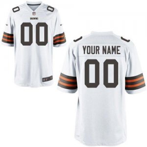 Nike Cleveland Browns Customized Game White Nike NFL Jerseys Cheap
