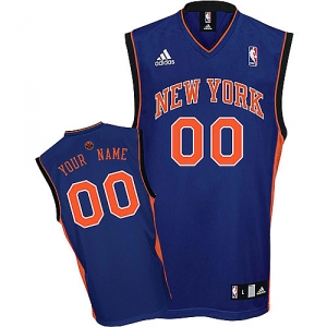 New York Knicks Customized Road Blue NBA Jersey
