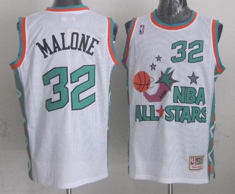 Utah Jazz 32 Karl Malone 1996 All Star White Throwback NBA Jersey Utah Jazz 32 Karl Malone 1996 All Star White Throwback NBA Jersey