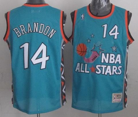 Cleveland Cavaliers 14 Terrell Brandon 1996 All Star Green Throwback NBA Jersey Cheap