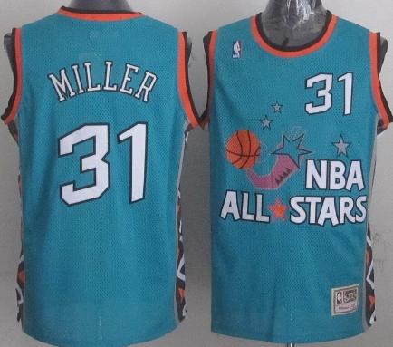 Indiana Pacers 31 Reggie Miller 1996 All Star Green Throwback NBA Jersey Cheap