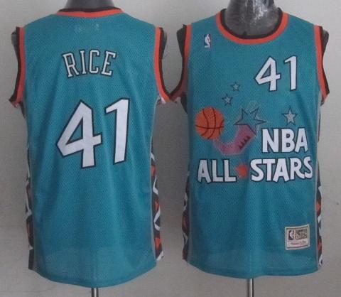 Charlotte Hornets 41 Glen Rice 1996 All Star Green Throwback NBA Jersey Cheap