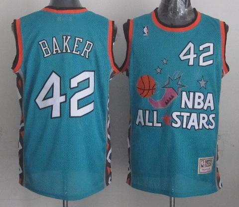 Milwaukee Bucks 42 Vin Baker 1996 All Star Green Throwback NBA Jersey Cheap