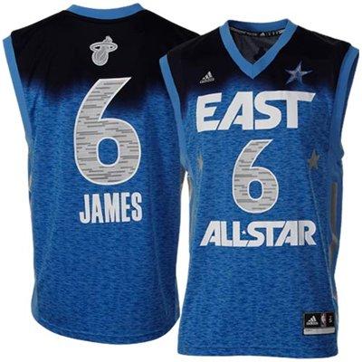 Miami Heat 6 LeBron James 2012 East All Star Blue NBA Jerseys Cheap