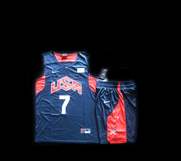 2012 USA Basketball Jersey #7 Russell Westbrook Blue Jersey & Shorts Suit Cheap