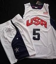 2012 USA Basketball Jersey #5 Kevin Durant White Jersey & Shorts Suit Cheap