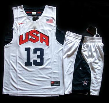 2012 USA Basketball Jersey #13 Chris Paul White Jersey & Shorts Suit Cheap