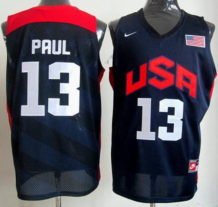 2012 USA Basketball Jersey #13 Chris Paul Blue Cheap