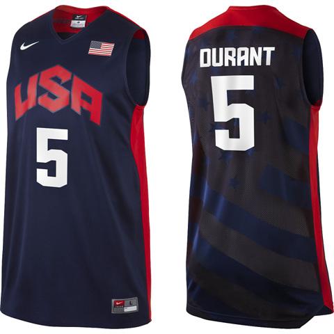 2012 USA Basketball Jersey #5 Kevin Durant Blue Cheap