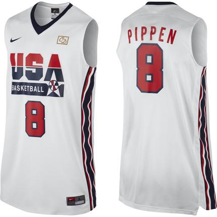 2012 USA Basketball Retro Jerseys #8 Scottie Pippen White Cheap