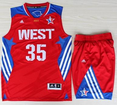 2013 All-Star Western Conference Oklahoma City Thunder 35 Kevin Durant Red Revolution 30 Swingman NBA Suits Cheap