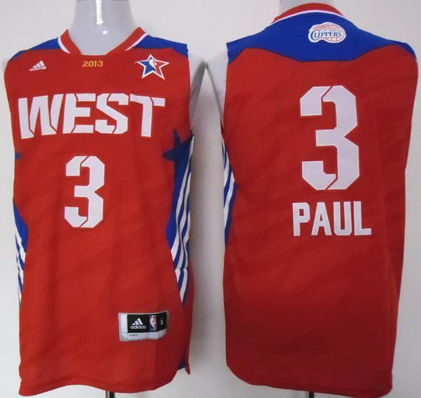 2013 All-Star Western Conference Los Angeles Clippers #3 Chris Paul Red Revolution 30 Swingman NBA Jerseys Cheap