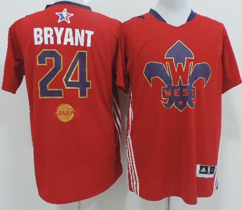 2014 NBA All Star Western Conference Los Angeles Lakers 24 Kobe Bryant Red Revolution 30 Swingman Jerseys Cheap