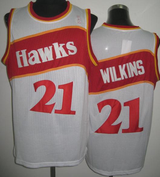 Atlanta Hawks 21 Dominique Wilkins White Revolution 30 NBA Jerseys Cheap
