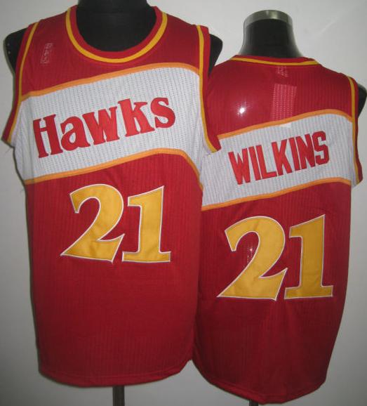 Atlanta Hawks 21 Dominique Wilkins Red Revolution 30 NBA Jerseys