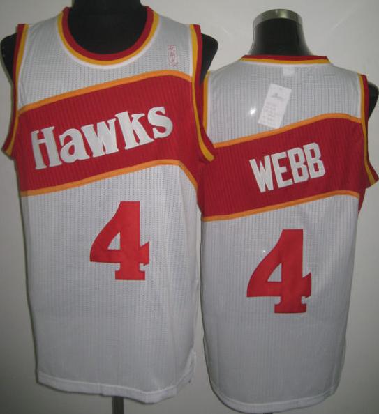 Atlanta Hawks 4 Spud Webb White Revolution 30 NBA Jerseys Cheap