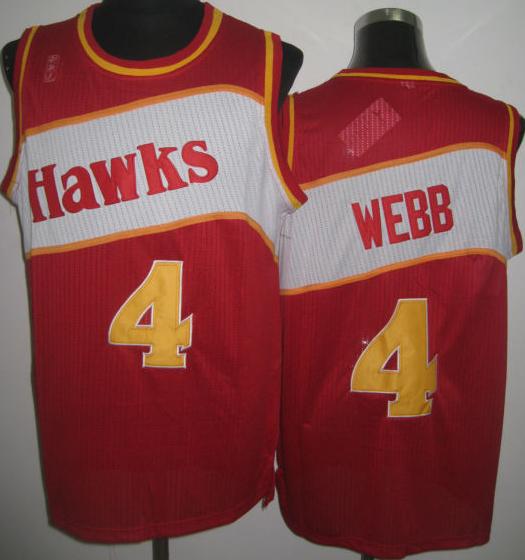 Atlanta Hawks 4 Spud Webb Red Revolution 30 NBA Jerseys Cheap