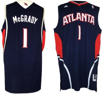 Atlanta Hawks 1 Tracy McGrady Revolution 30 Swingman Blue Jersey