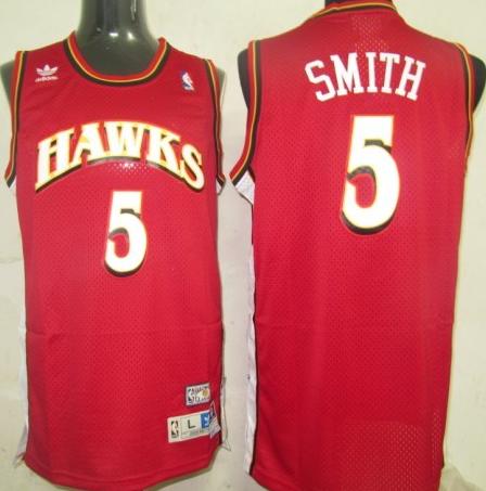 Atlanta Hawks 5 Smith Red NBA Jersey