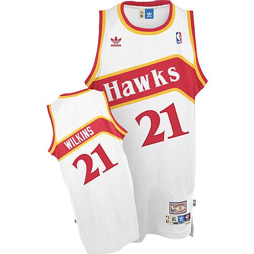 Atlanta Hawks 21 Dominique Wilkins White Soul Jersey