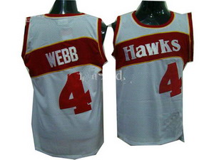 Atlanta Hawks 4 Spud Webb Home White Soul Swingman Basketball Jersey Cheap