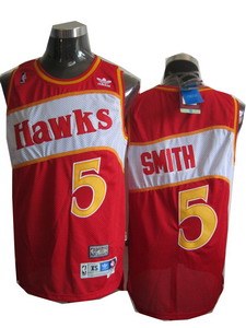Basketball Jerseys Atlanta Hawks 5 SMITH swingman red