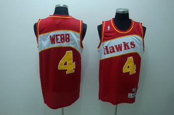 Atlanta Hawks 4 WEBB red SWINGMAN jerseys Cheap