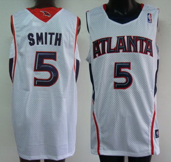 Atlanta Hawks 5 SMITH white Jersey Cheap