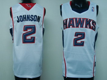 Atlanta Hawks 2 Joe Johnson white Jersey