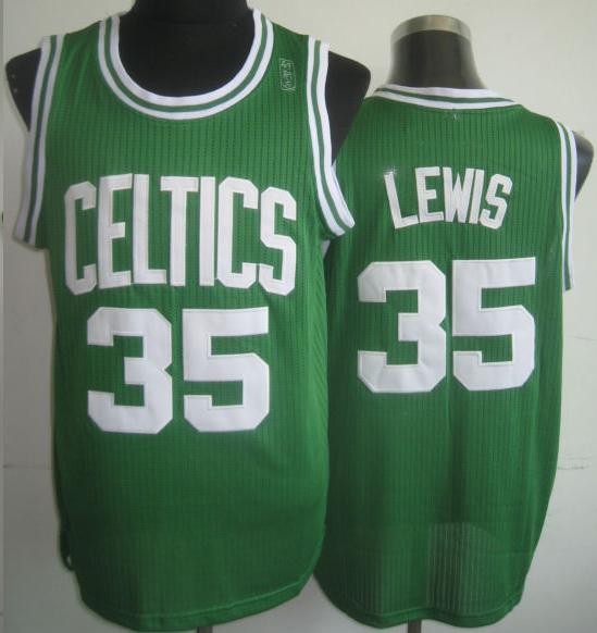Boston Celtics 35 Reggie Lewis Green Hardwood Classics Revolution 30 NBA Jerseys Cheap