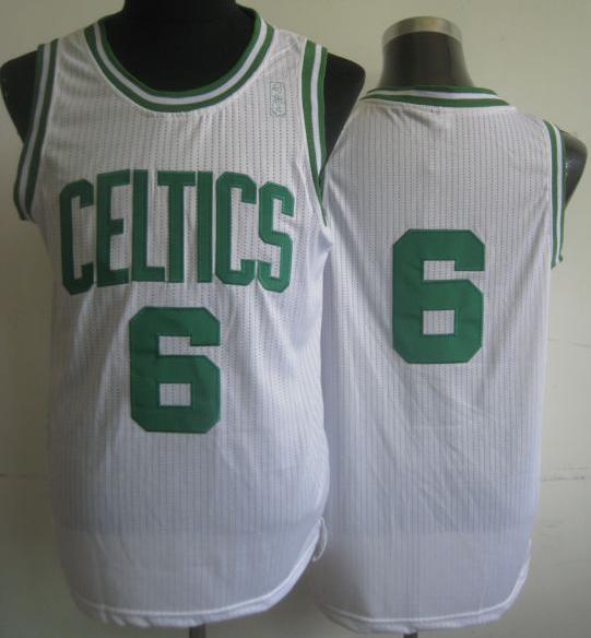 Boston Celtics 6 Bill Russell White Hardwood Classics Revolution 30 NBA Jerseys Cheap