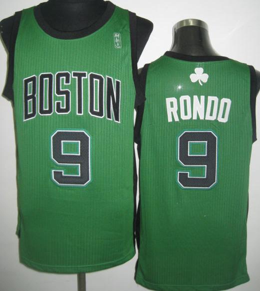 Boston Celtics 9 Rajon Rondo Green Revolution 30 NBA Jerseys Black Number Cheap