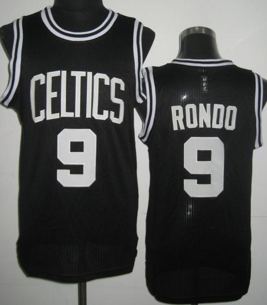 Boston Celtics 9 Rajon Rondo Black Revolution 30 NBA Jerseys