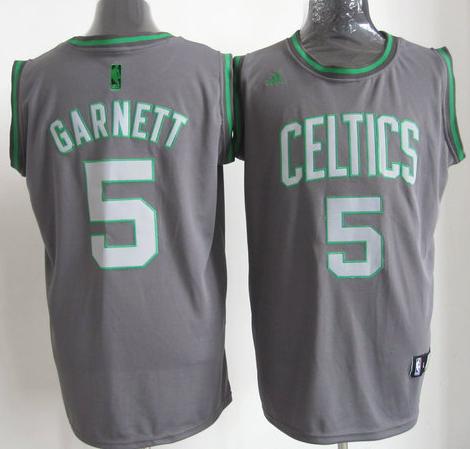 Boston Celtics 5 Kevin Garnett Grey Revolution 30 Swingman NBA Jersey
