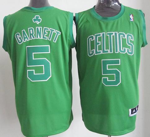 Boston Celtics 5 Kevin Garnett Green Revolution 30 Swingman NBA Jersey Christmas Style Cheap