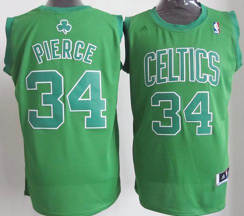 Boston Celtics 34 Paul Pierce Green Revolution 30 Swingman NBA Jersey Christmas Style