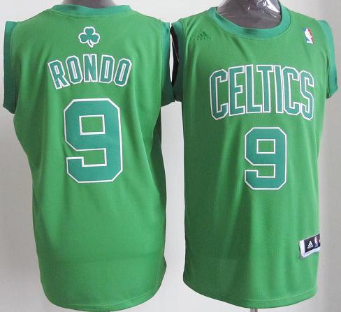 Boston Celtics 9 Rajon Rondo Green Revolution 30 Swingman NBA Jersey Christmas Style