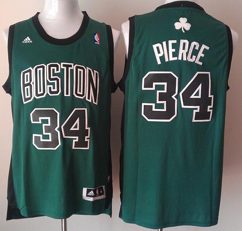 Boston Celtics 34 Paul Pierce Green Revolution 30 Swingman NBA Jersey Black Number Cheap