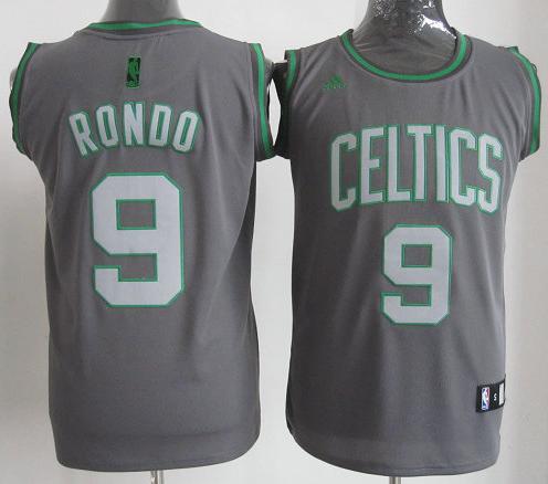 Boston Celtics 9 Rajon Rondo Grey Revolution 30 Swingman NBA Jerseys Cheap