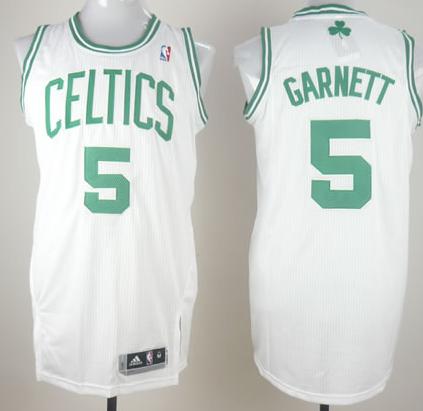 Revolution 30 Boston Celtics 5 Garnett White NBA Jersey Revolution 30 Boston Celtics 5 Garnett White NBA Jersey