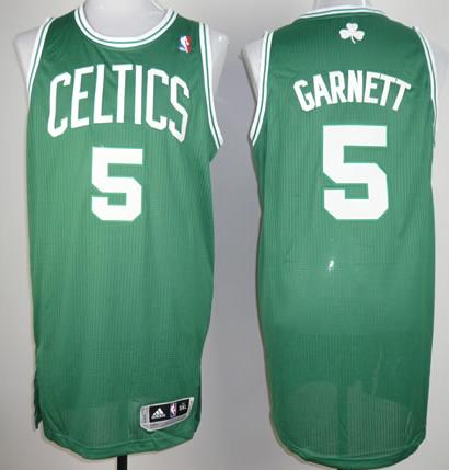 Revolution 30 Boston Celtics 5 Garnett Green NBA Jersey