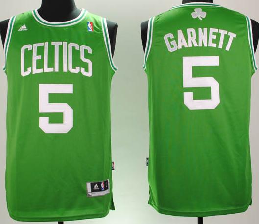 Boston Celtics 5 Garnett Green Revolution 30 Swingman Jersey