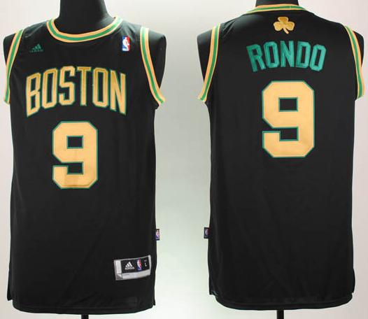 Boston Celtics 9 Rondo Black Revolution 30 Swingman Jersey