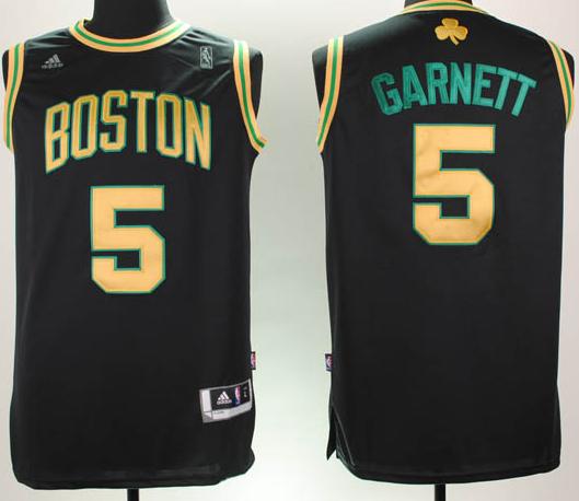 Boston Celtics 5 Garnett Black Revolution 30 Swingman Jersey Cheap