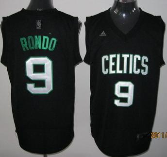 Boston Celtics 9 Rajon Rondo White Number Jersey Green Name Cheap