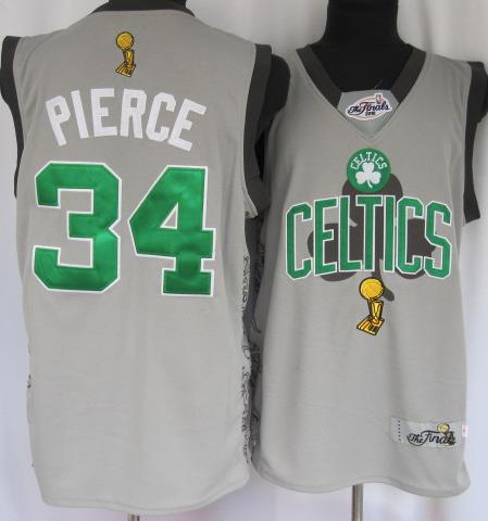 Boston Celtics 34 Paul Pierce Grey 2010 Finals Commemorative Jersey Cheap